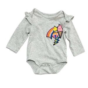 Baby girl onesie rainbow ice cream Rosie pope
